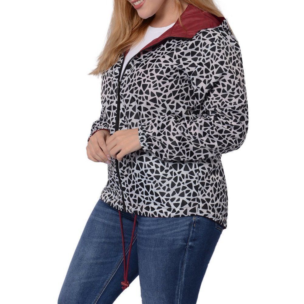 Jacket Geometric Print Weather Resistant - Picture 3 of 5